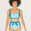 Swim * | Final Sale Aruba Blues High Waisted Tie Bikini Bottom