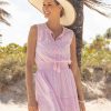 Dresses * | Cabana Life Pink Eyelet Sleeveless Dress