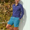 Family * | Cabana Life Men'S Navy Sport Zip Top