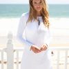 Dresses * | Cabana Life White/Silver Metallic Keyhole Dress