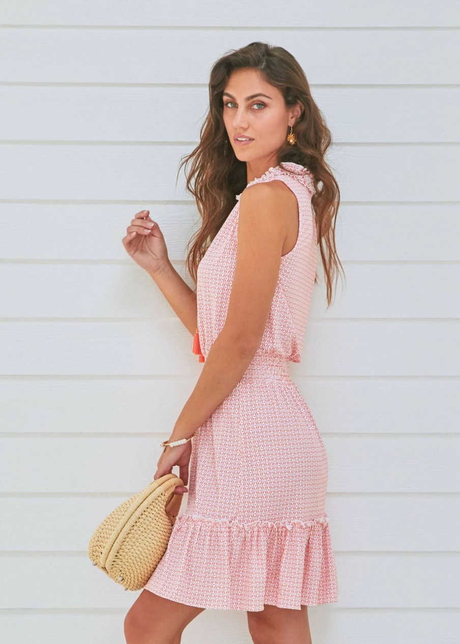 Dresses * | Cabana Life Tulum Sleeveless Ruffle Dress