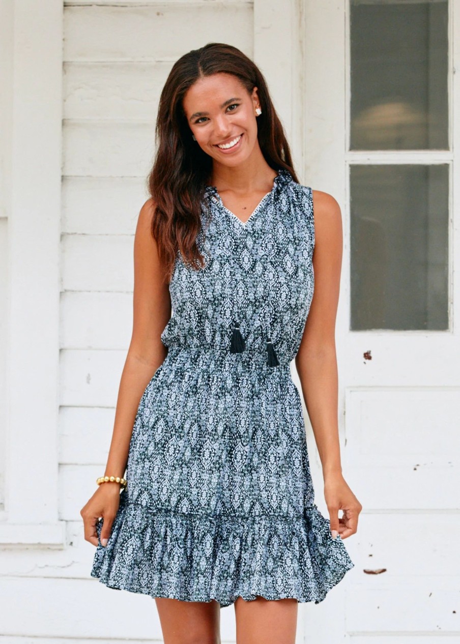 Dresses * | Cabana Life Sanibel Sleeveless Ruffle Dress