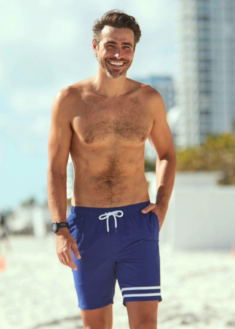 Family * | Final Sale Men'S Navy Swim Trunks