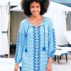 Dresses * | Cabana Life Charleston Embroidered Tassel Cover Up