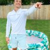 Family * | Final Sale Men'S Light Blue Swim Trunks