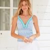 Swim * | Cabana Life Naples Embroidered Tankini Top