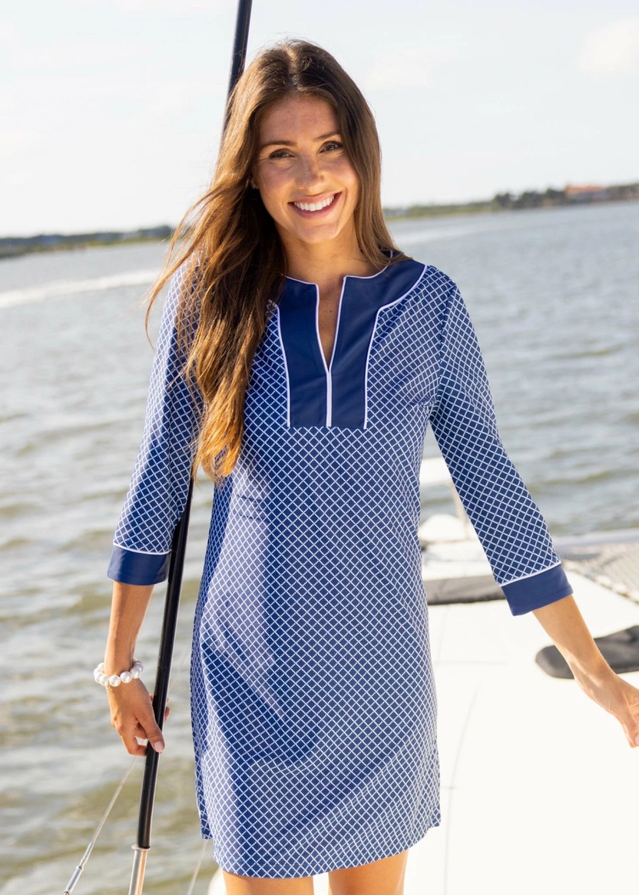 Dresses * | Cabana Life Nautical Tunic Dress