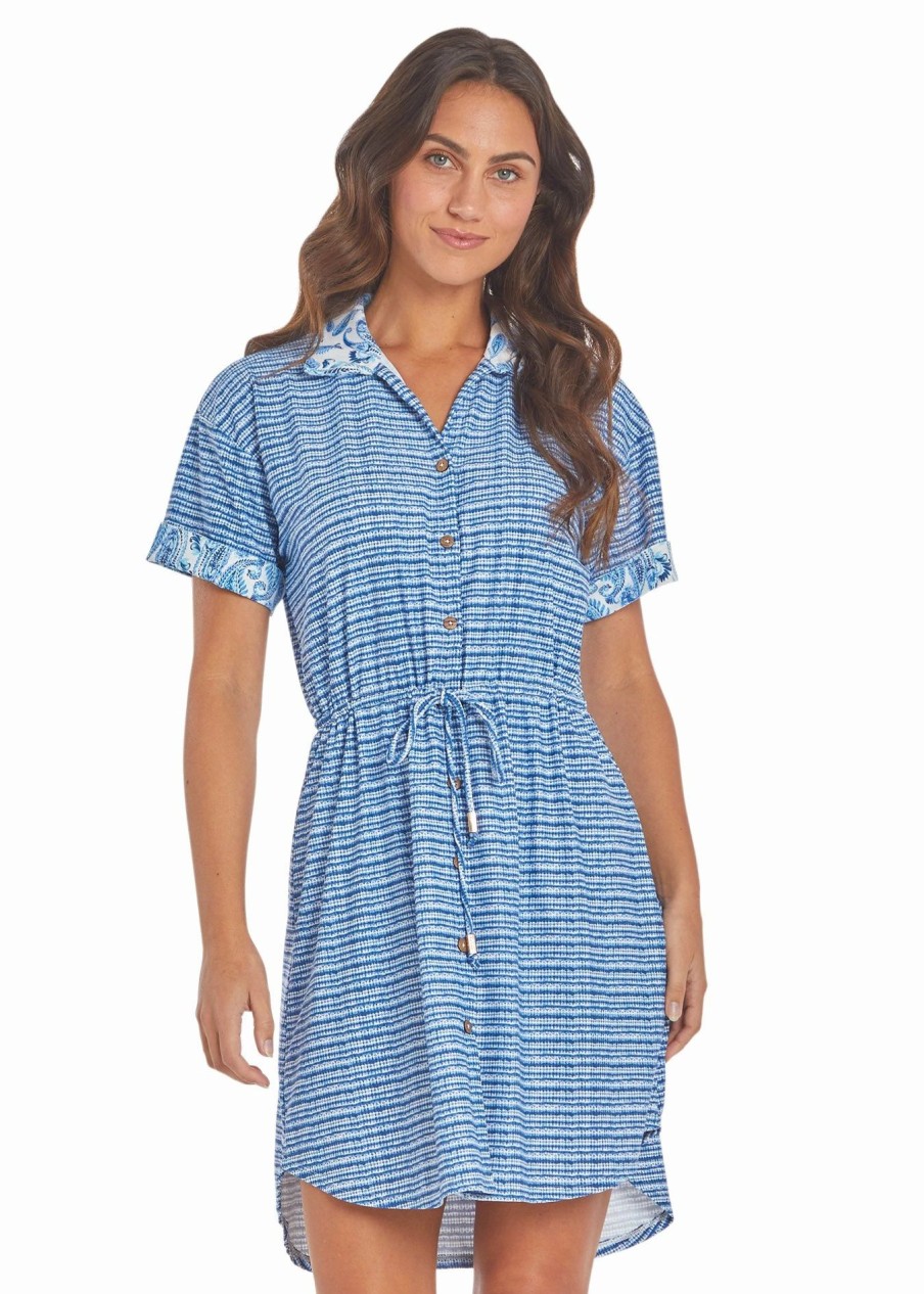 Dresses * | Cabana Life Charleston Shirt Dress