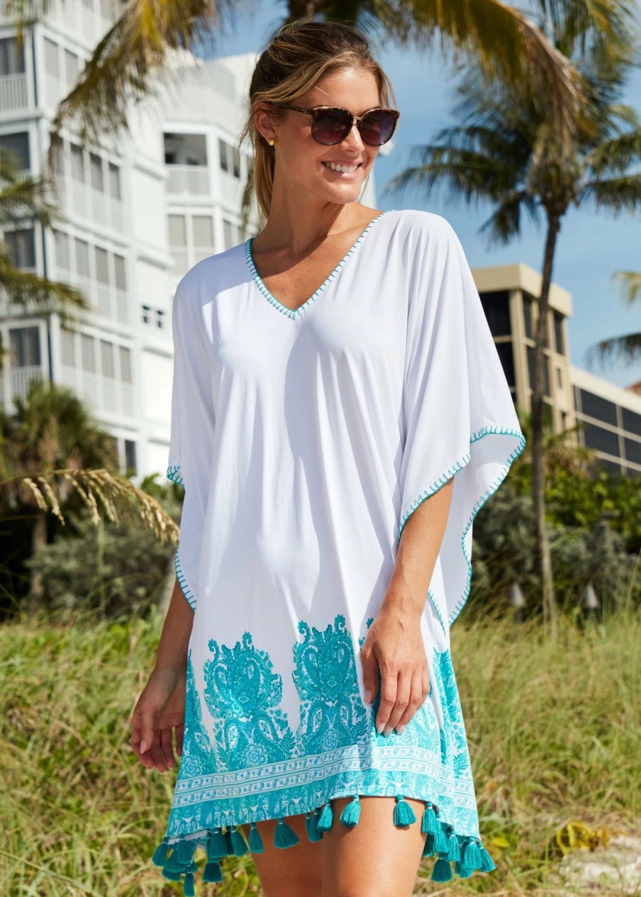 Dresses * | Cabana Life St. Pete Embroidered Cover Up