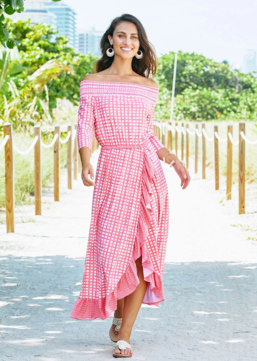 Dresses * | Cabana Life Nantucket Off The Shoulder Maxi Dress