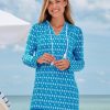 Dresses * | Cabana Life Palm Valley Hooded Cover Up