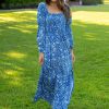 Dresses * | Cabana Life Aspen Puff Sleeve Maxi Dress