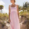 Dresses * | Cabana Life Pink Eyelet Midi Dress