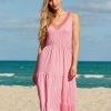 Dresses * | Cabana Life Boca Raton Embroidered Tiered Maxi Dress