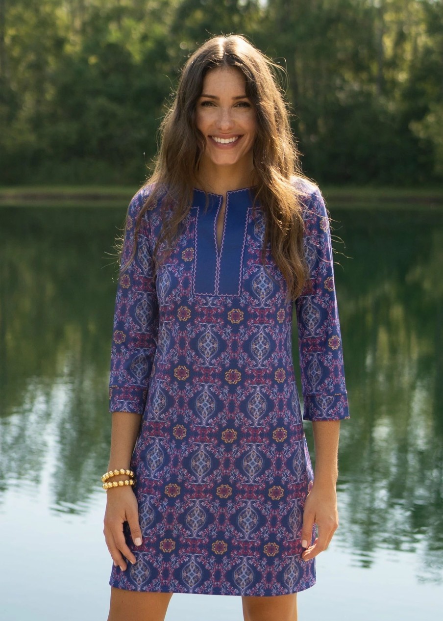 Dresses * | Cabana Life Seattle Embroidered Tunic Dress