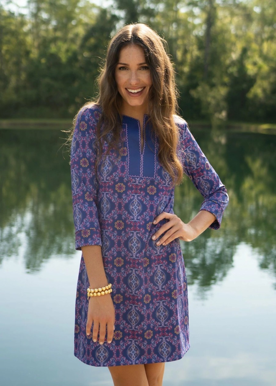 Dresses * | Cabana Life Seattle Embroidered Tunic Dress