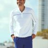 Family * | Cabana Life Men'S White Sport Zip Top