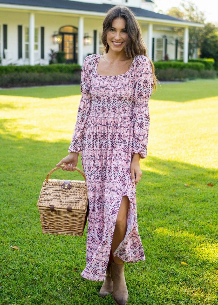 Dresses * | Cabana Life Brooklyn Puff Sleeve Maxi Dress