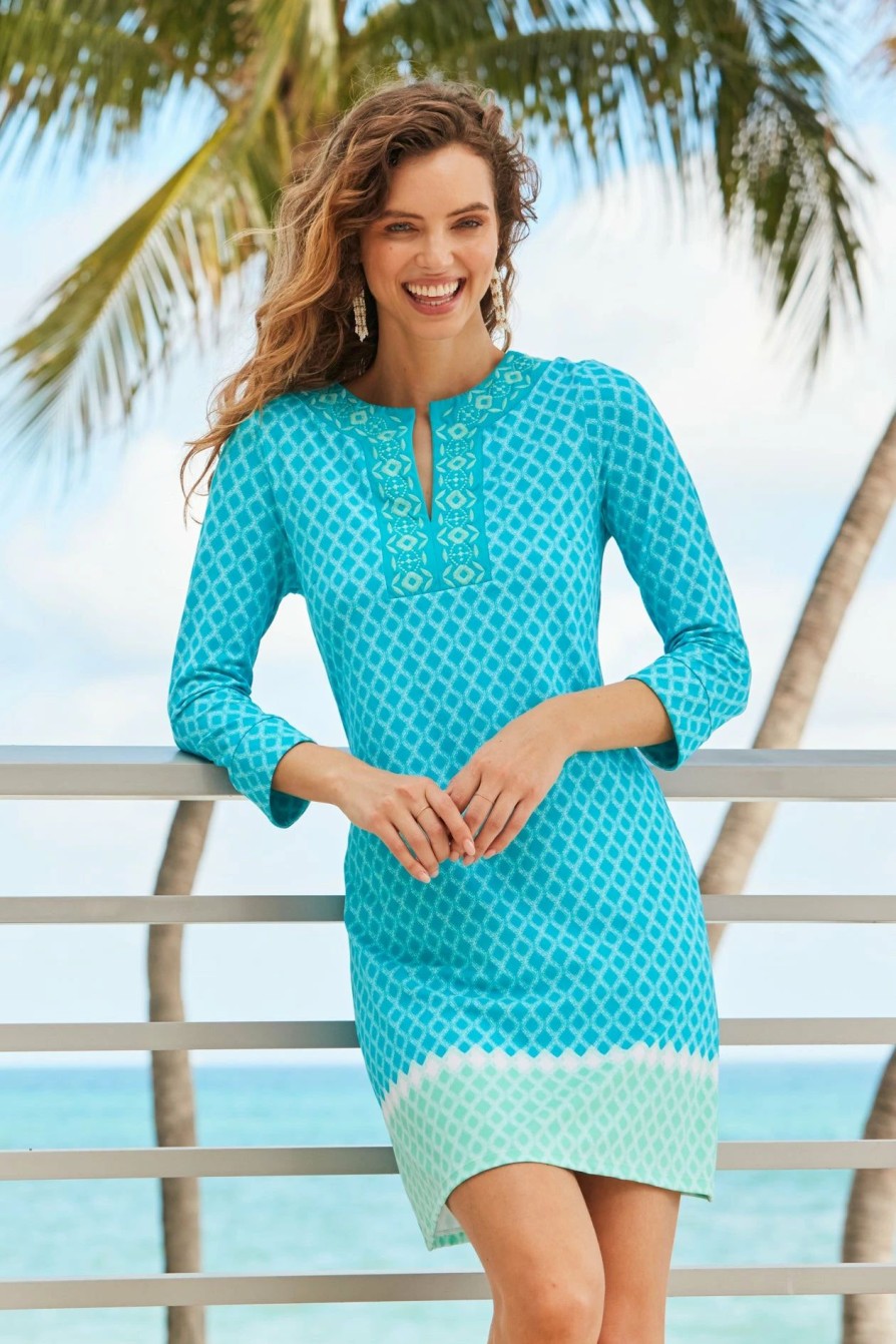 Dresses * | Cabana Life St. Pete Embroidered Tunic Dress