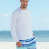 Family * | Cabana Life Men'S White Rashguard