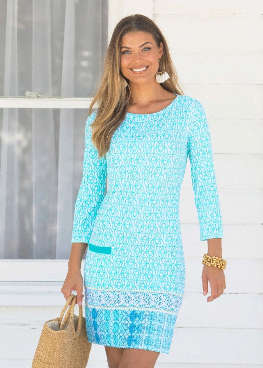 Dresses * | Cabana Life Coastal Cottage Cabana Shift Dress