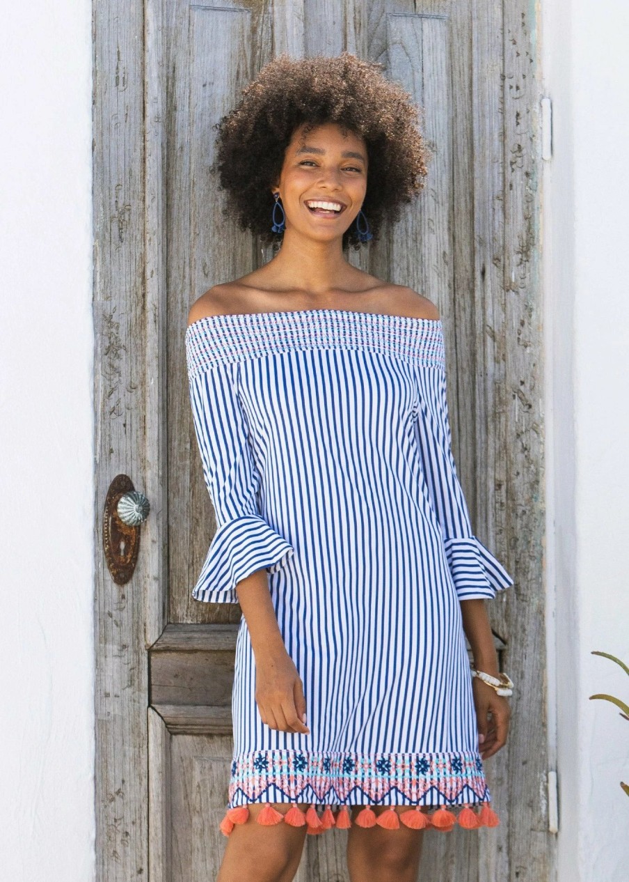 Dresses * | Cabana Life St. Barts Off The Shoulder Dress