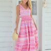 Dresses * | Cabana Life Napa Sleeveless Tiered Maxi Dress