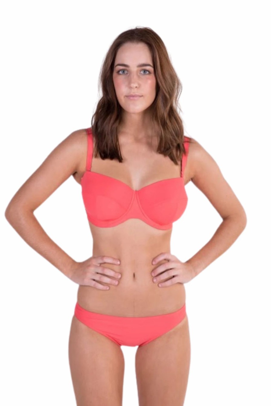 Bikini Tops * | Lilly & Lime Balconette Nectarine