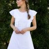 Dresses * | Cabana Life White Eyelet Ruffle Dress