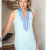 Dresses * | Cabana Life Mint Stripe Sleeveless Terry Tunic