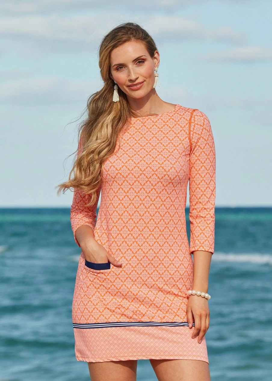 Dresses * | Cabana Life Fisher Island Cabana Shift Dress