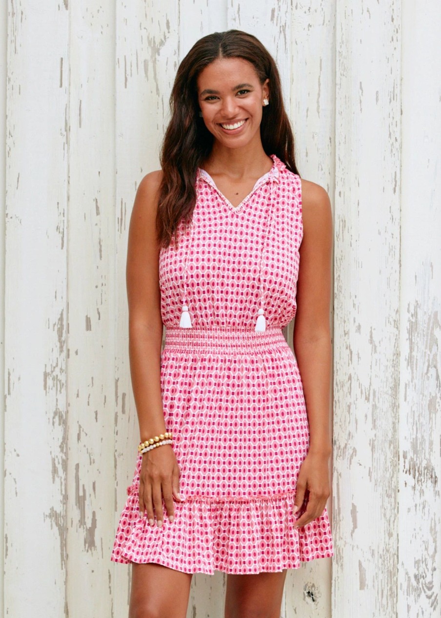 Dresses * | Cabana Life Coral Gables Sleeveless Ruffle Dress