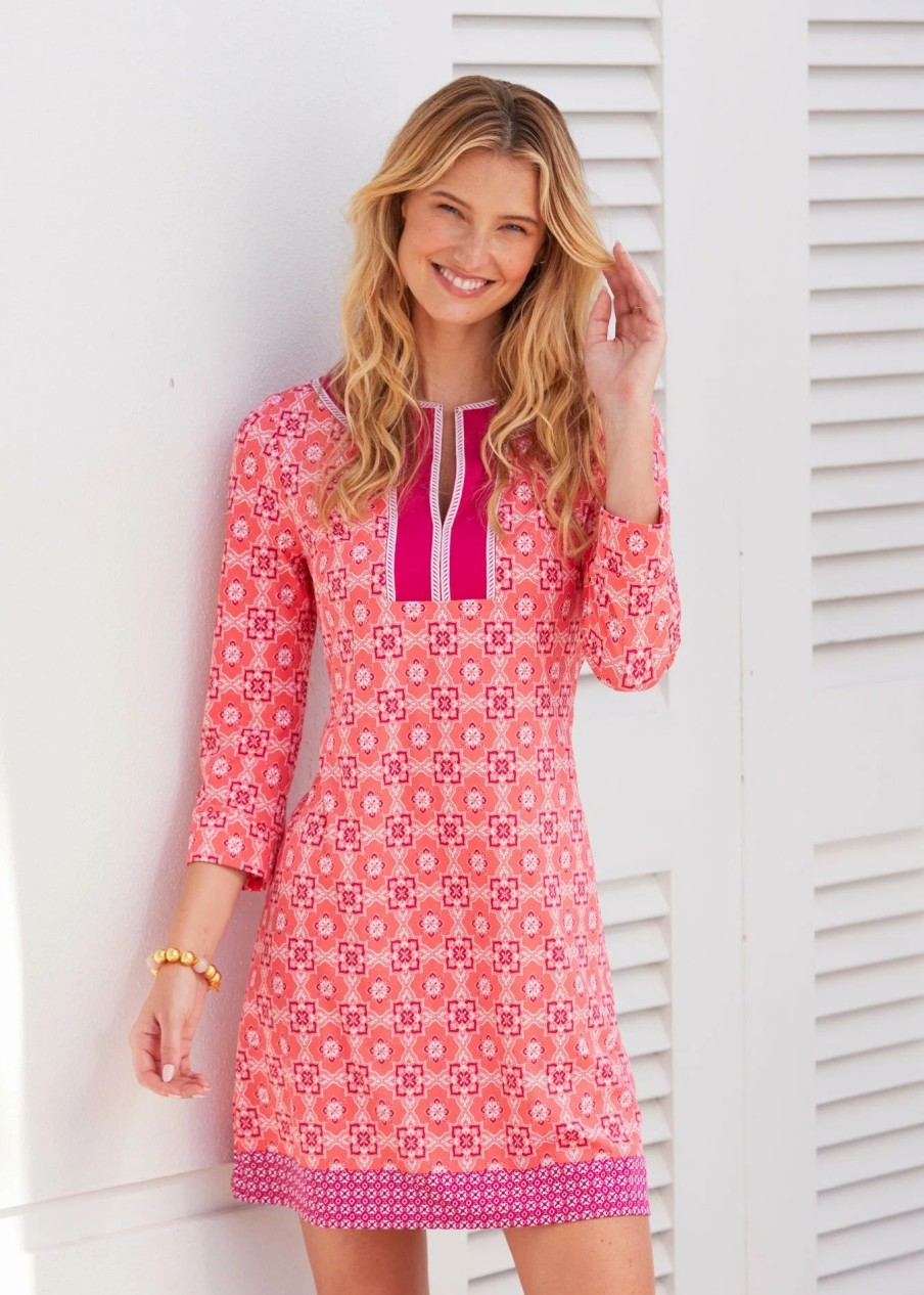 Dresses * | Cabana Life Coral Gables Embroidered Tunic Dress