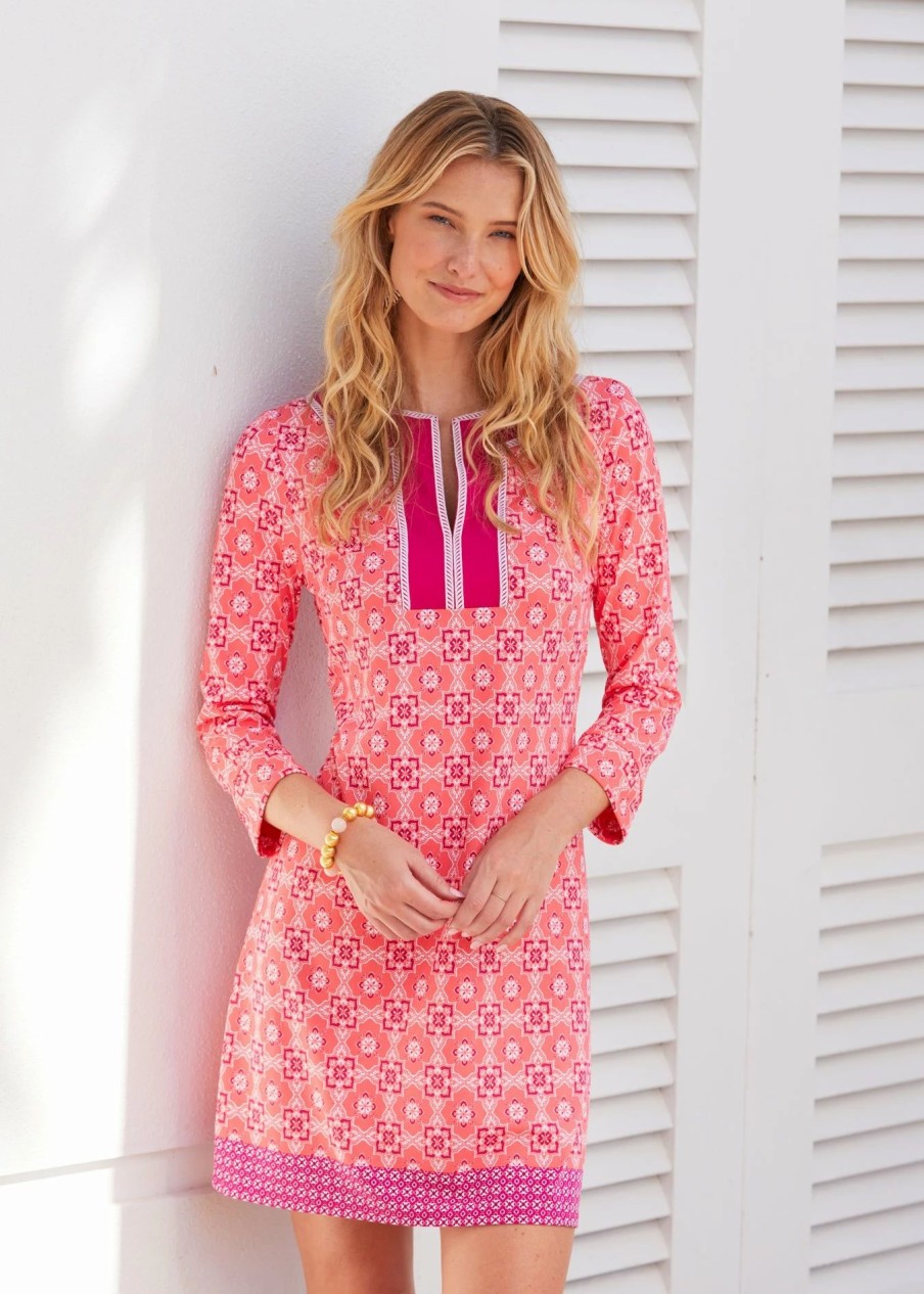 Dresses * | Cabana Life Coral Gables Embroidered Tunic Dress