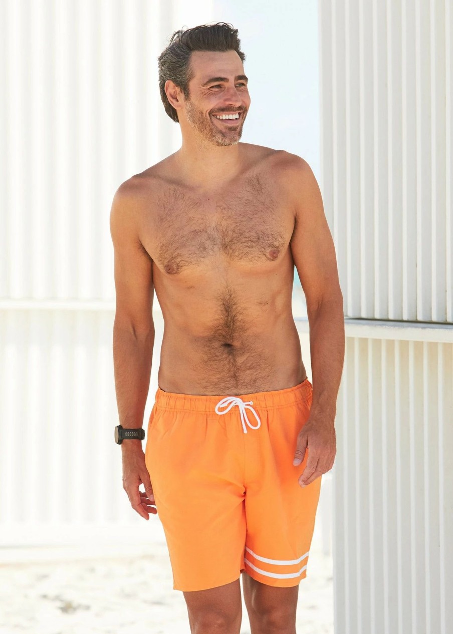 Family * | Final Sale Men'S Tangerine Swim Trunks