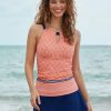 Swim * | Cabana Life Fisher Island Halter Tankini Top