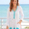 Dresses * | Cabana Life St. Pete Embroidered Tie Romper