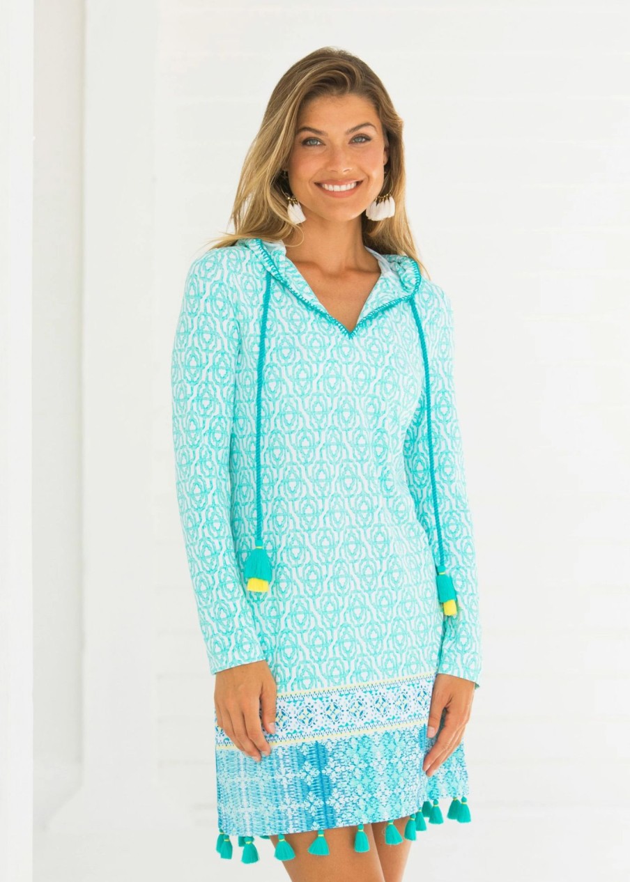 Dresses * | Cabana Life Coastal Cottage Hooded Cover Up